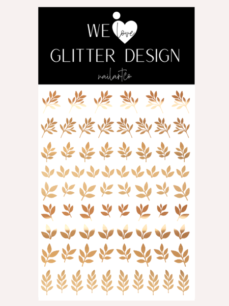 Fall Stems (Design 2) Nail Decal | Chrome // (Choose Color)