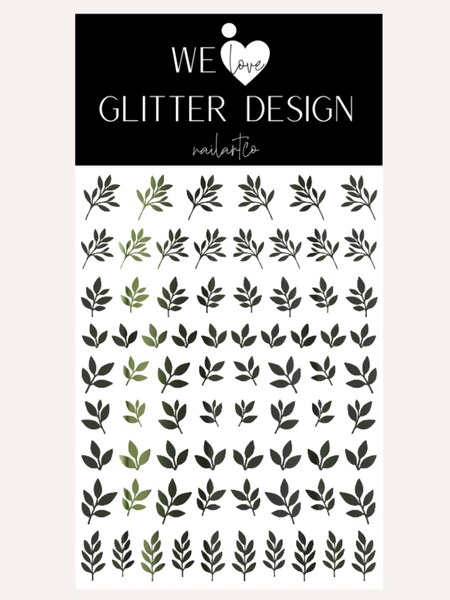 Fall Stems (Design 2) Nail Decal | Chrome // (Choose Color)