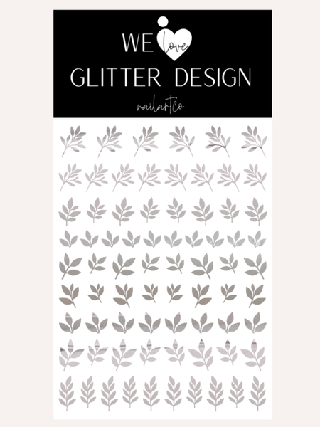 Fall Stems (Design 2) Nail Decal | Chrome // (Choose Color)