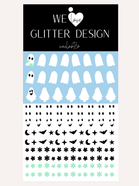 Floral Ghost Nail Decal | Fresh Mint