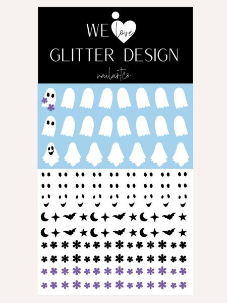Floral Ghost Nail Decal | Lavender