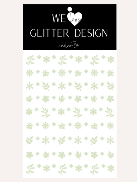 Flower & Leaf Mix Nail Decal | Livable Green