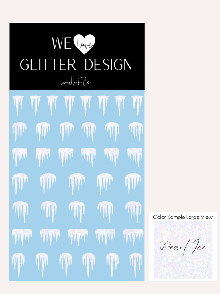 Icicle Nail Decal | Pearl Ice