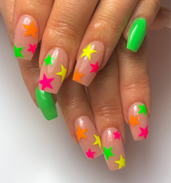 All Stars Nail Decal | Neon Green