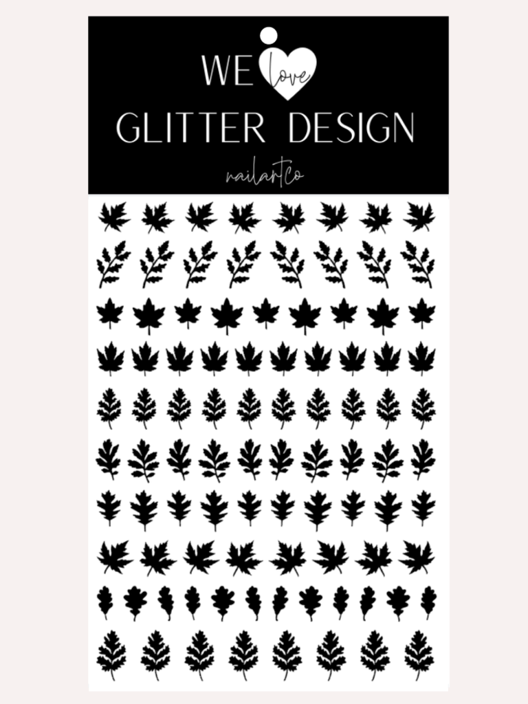 Leaves (Design 3) Nail Decal | (Choose Color)