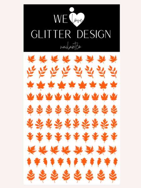 Leaves (Design 3) Nail Decal | (Choose Color)