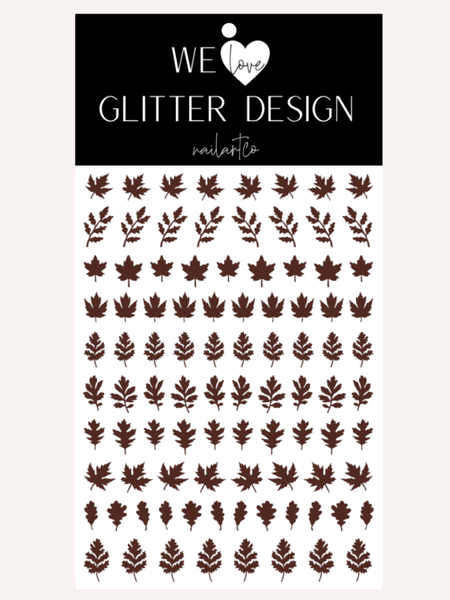 Leaves (Design 3) Nail Decal | (Choose Color)