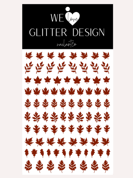 Leaves (Design 3) Nail Decal | (Choose Color)