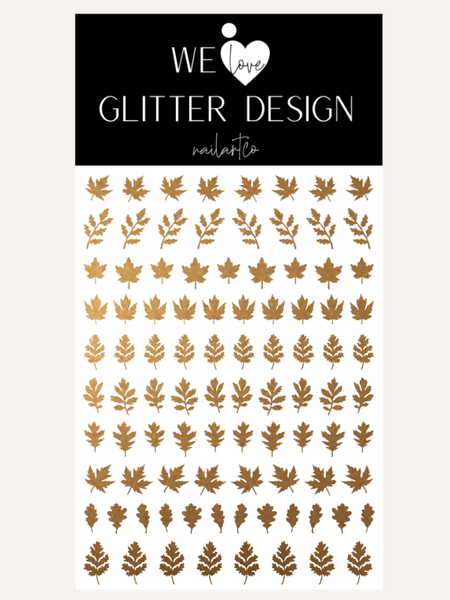 Leaves (Design 3) Nail Decal | (Choose Color)