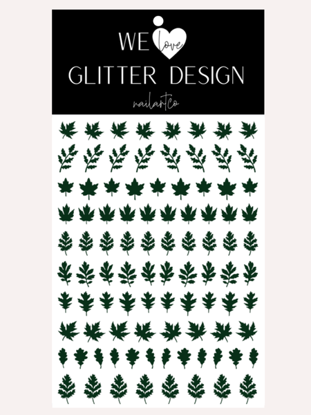 Leaves (Design 3) Nail Decal | (Choose Color)