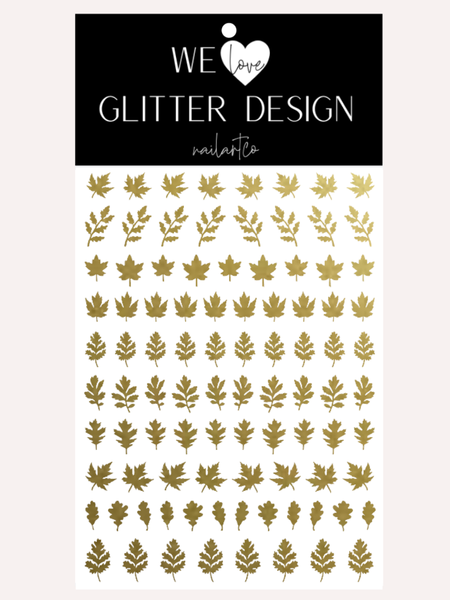 Leaves (Design 3) Nail Decal | (Choose Color)