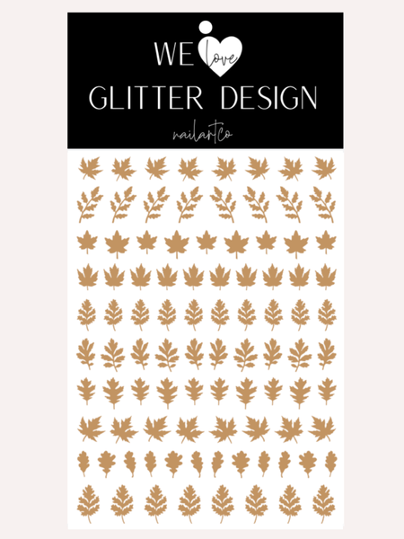 Leaves (Design 3) Nail Decal | (Choose Color)