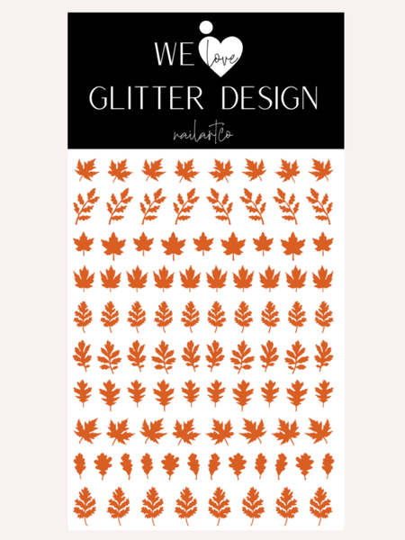 Leaves (Design 3) Nail Decal | (Choose Color)