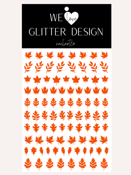 Leaves (Design 3) Nail Decal | (Choose Color)