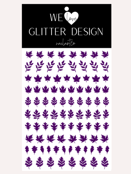 Leaves (Design 3) Nail Decal | (Choose Color)