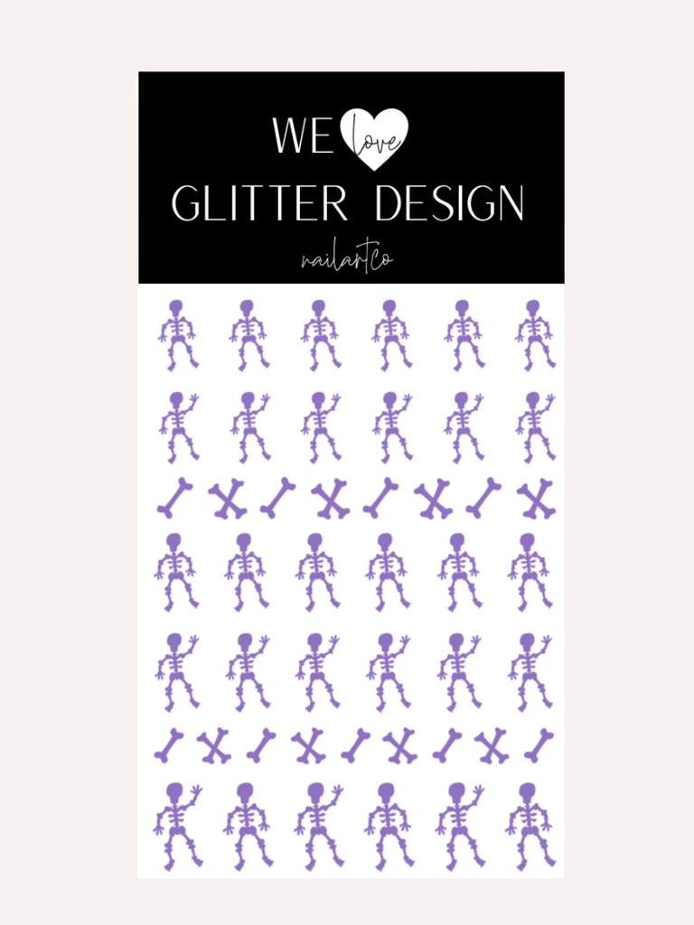 Mr. Bones Nail Decal | Lavender