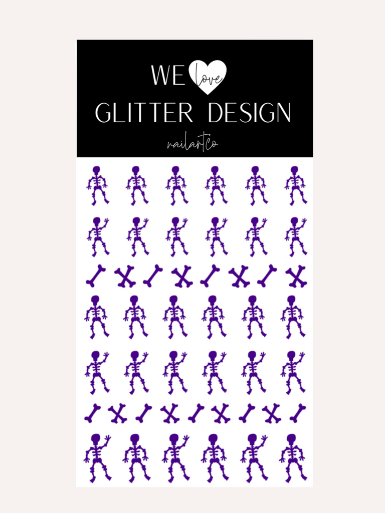 Mr. Bones Nail Decal | Purple