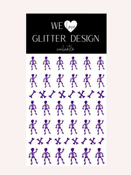 Mr. Bones Nail Decal | Purple