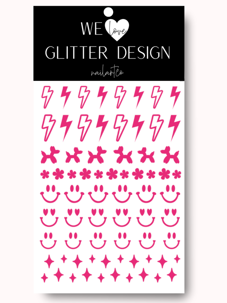 Retro (Design 1) Nail Decal | Pink