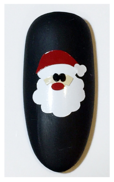 Santa Face Nail Decal | (Choose Color)