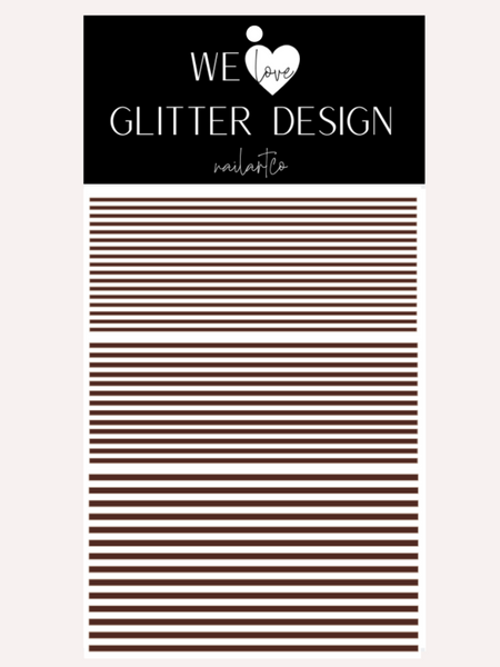 Stripes Nail Decal | Brown