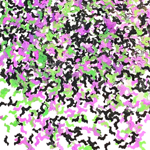 Bat Nail Glitter | Purple/Green/Black