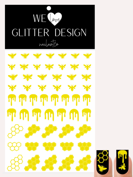 Honey Bee Nail Decal | Bright Yellow