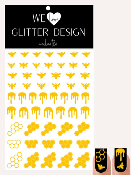 Honey Bee Nail Decal | Yellow