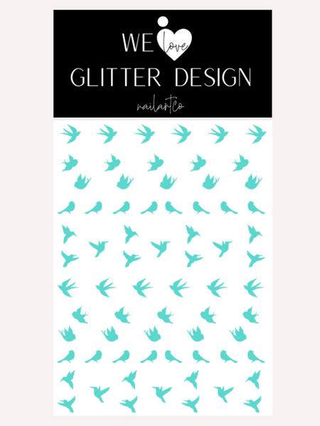 Spring Birds Nail Decal | Mint