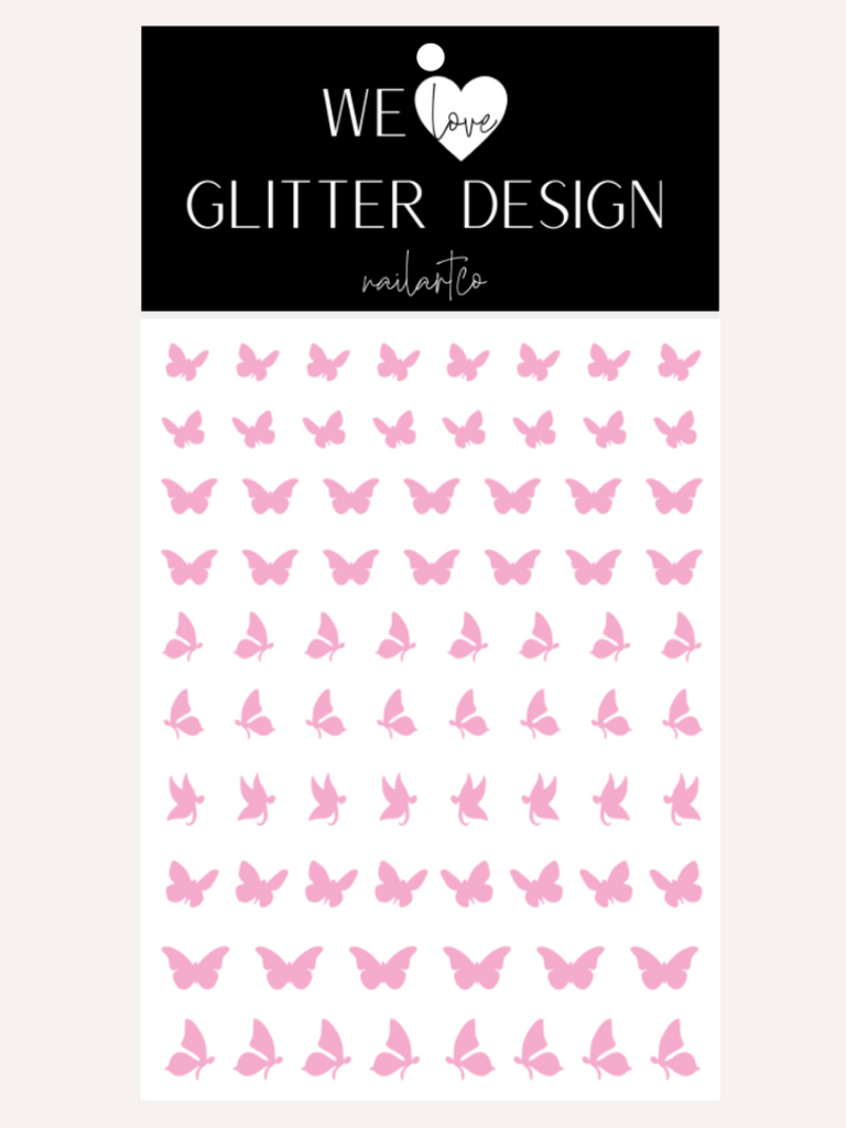 Butterfly Nail Decals | Soft Pink