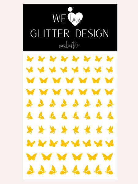Butterfly Nail Decals | Yellow
