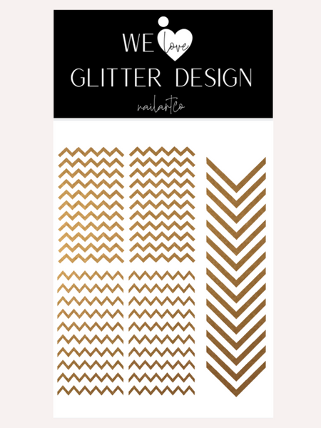 Chevron Nail Decal | Copper Shimmer