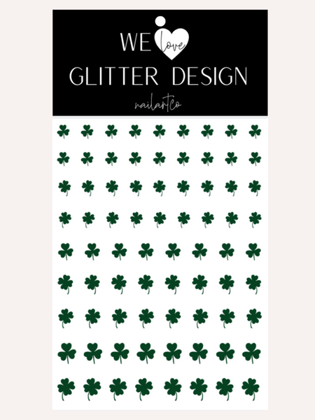 All Clovers Nail Decal | Dark Green