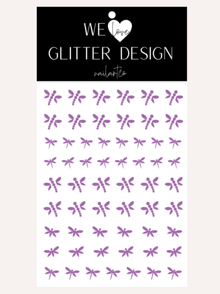 Dragonfly Nail Decals | Lavender