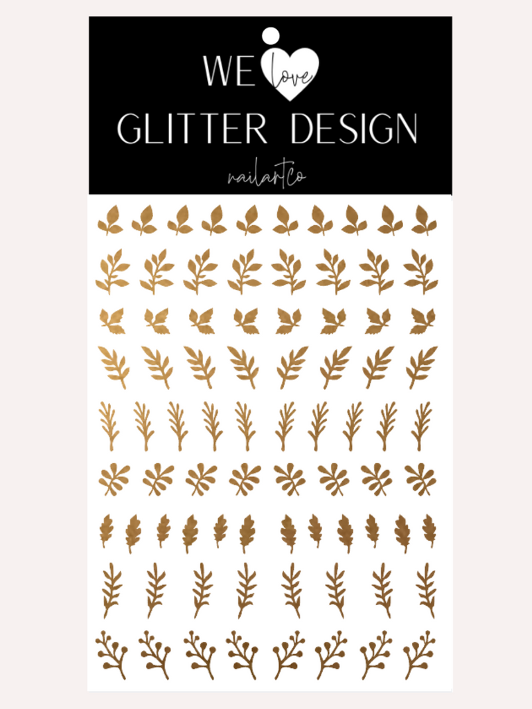Fall Stems Nail Decal | Copper Shimmer