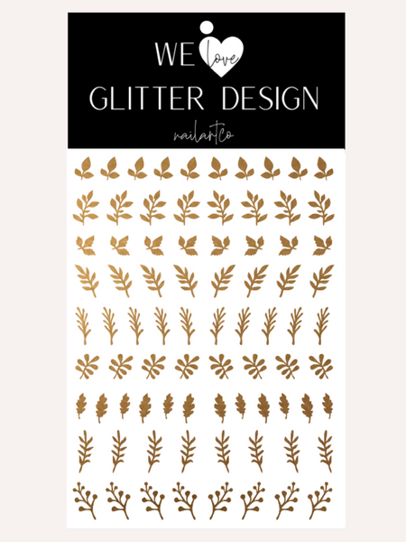 Fall Stems Nail Decal | Copper Shimmer