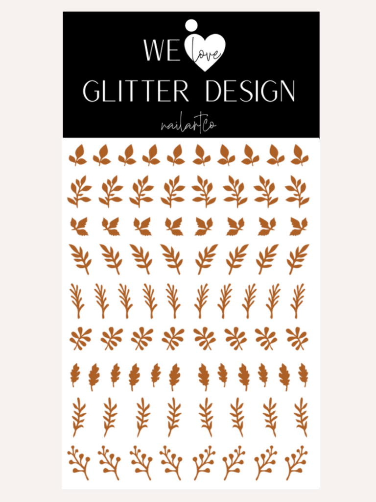 Fall Stems Nail Decal | Nut Brown