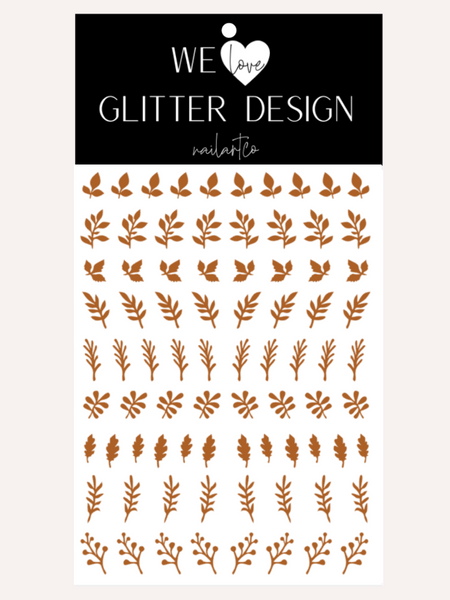 Fall Stems Nail Decal | Nut Brown