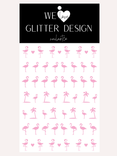 Flamingo Nail Decal | Soft Pink