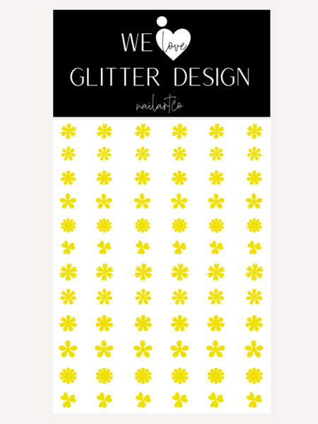 Flower Variety Nail Decal | Bright Yellow