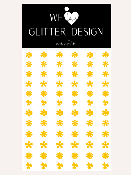 Flower Variety Nail Decal | Yellow