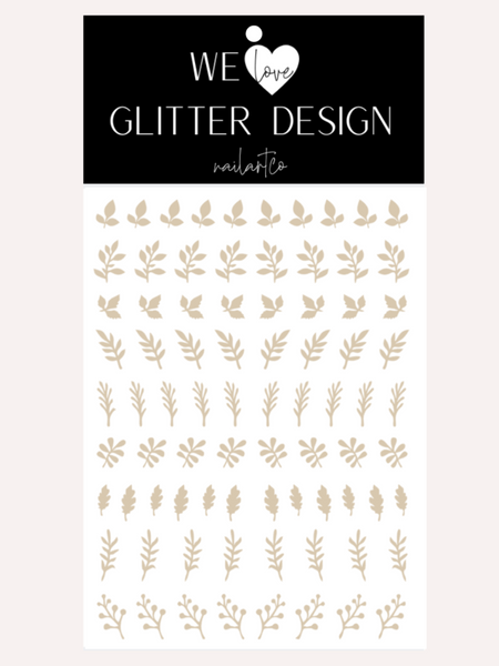 Fall Stems Nail Decal | Beige