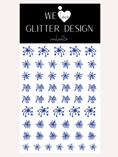 Grand Finale Nail Decal | Blue