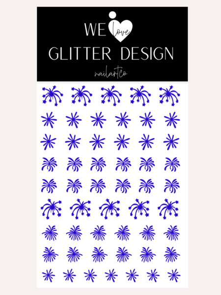 Grand Finale Nail Decal | Brilliant Blue