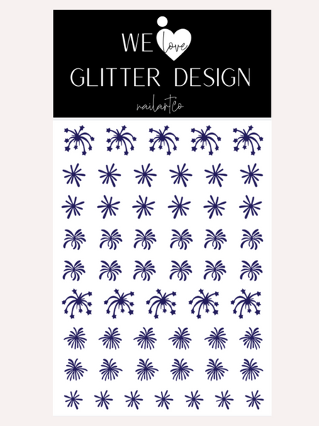 Grand Finale Nail Decal | Cobalt Blue