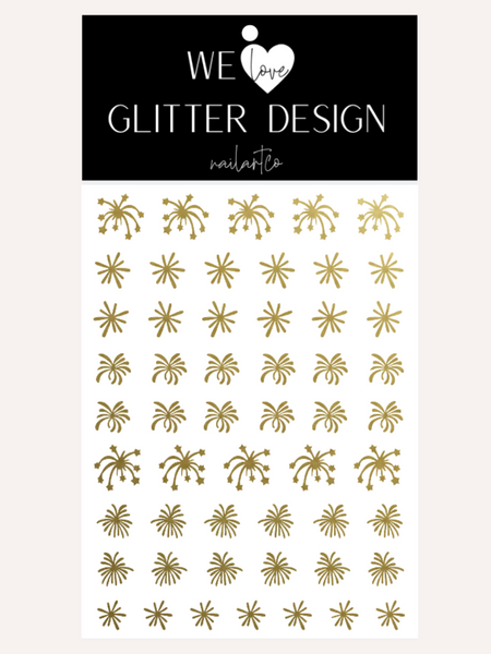 Grand Finale Nail Decal | Gold Shimmer