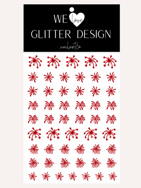 Grand Finale Nail Decal | Red