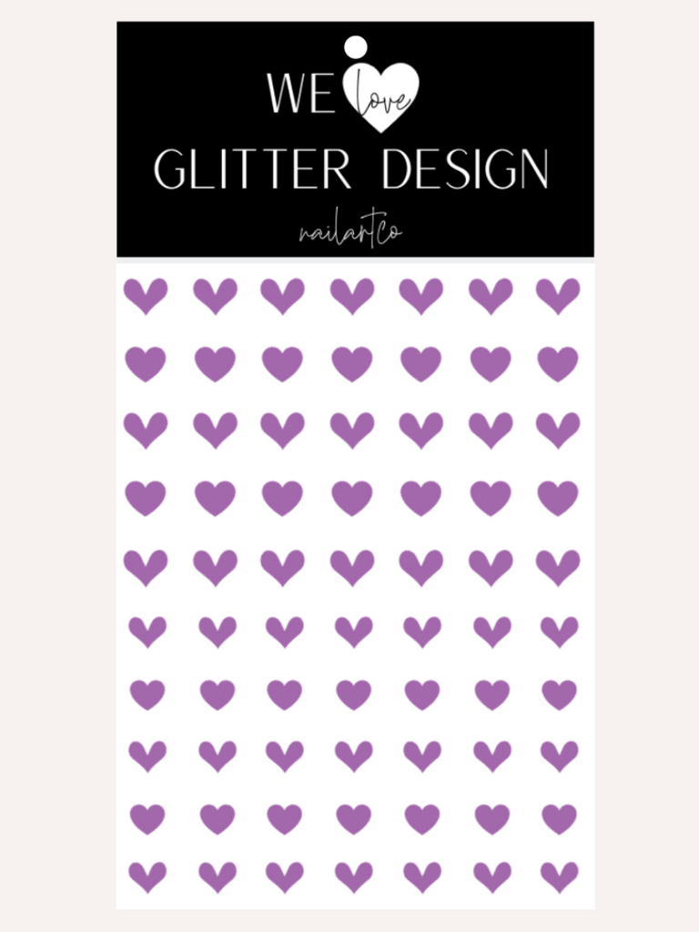 All Hearts Nail Decal | Lavender