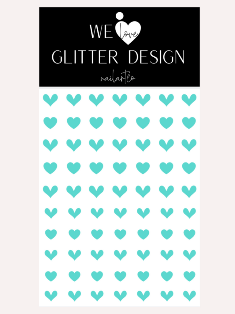 All Hearts Nail Decal | Mint