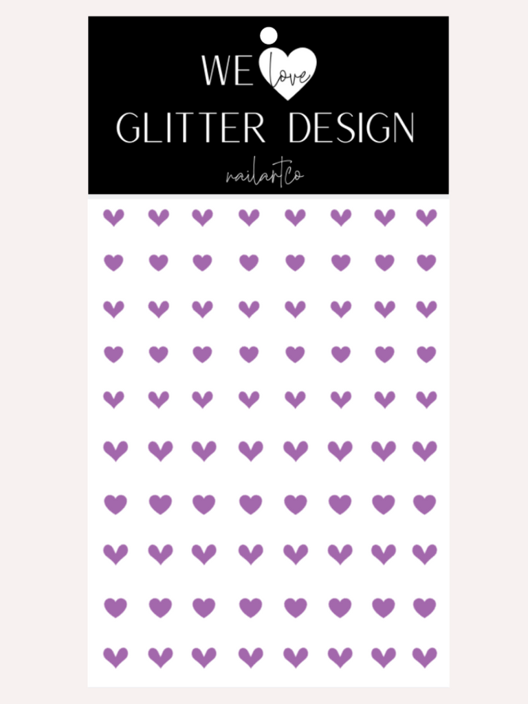 All Hearts Small Nail Decal | Lavender